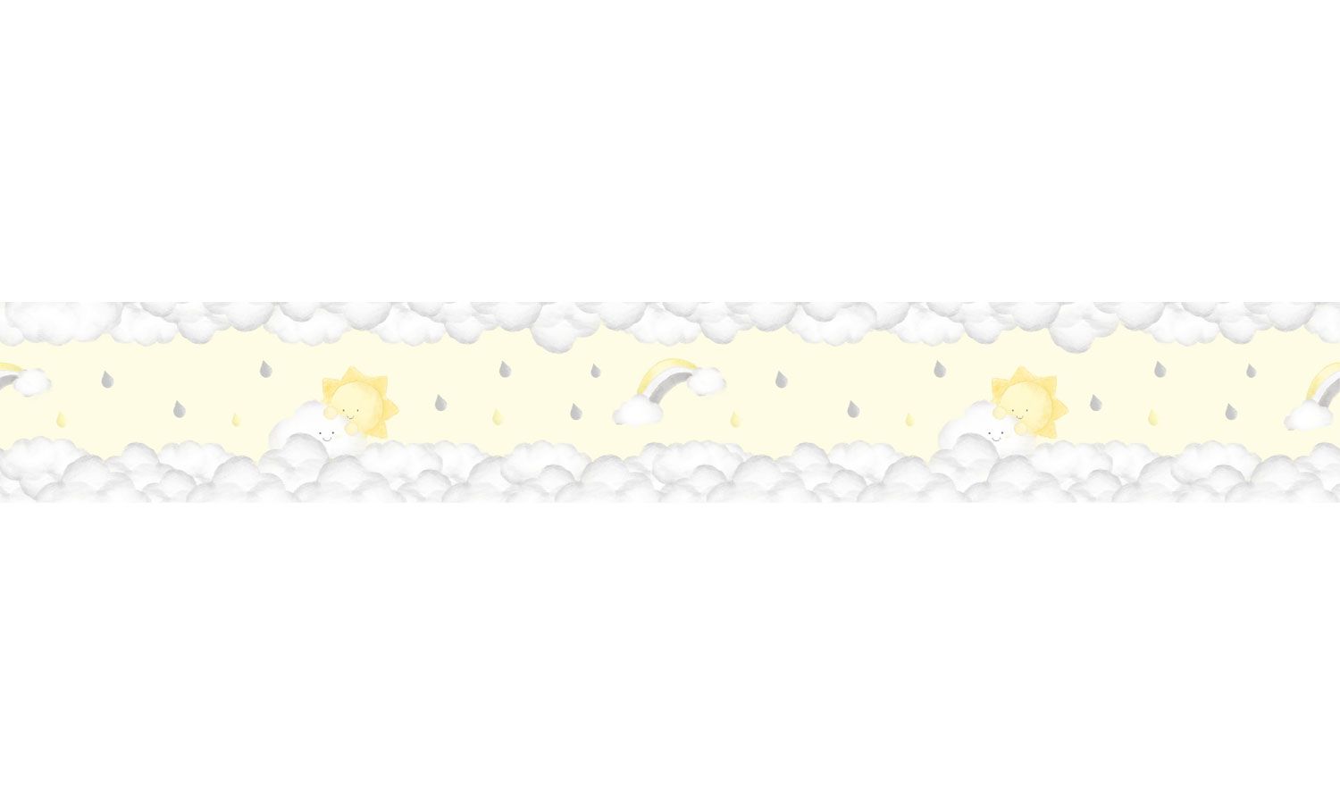 Faixa Adesiva de Parede Solzinho nas Nuvens