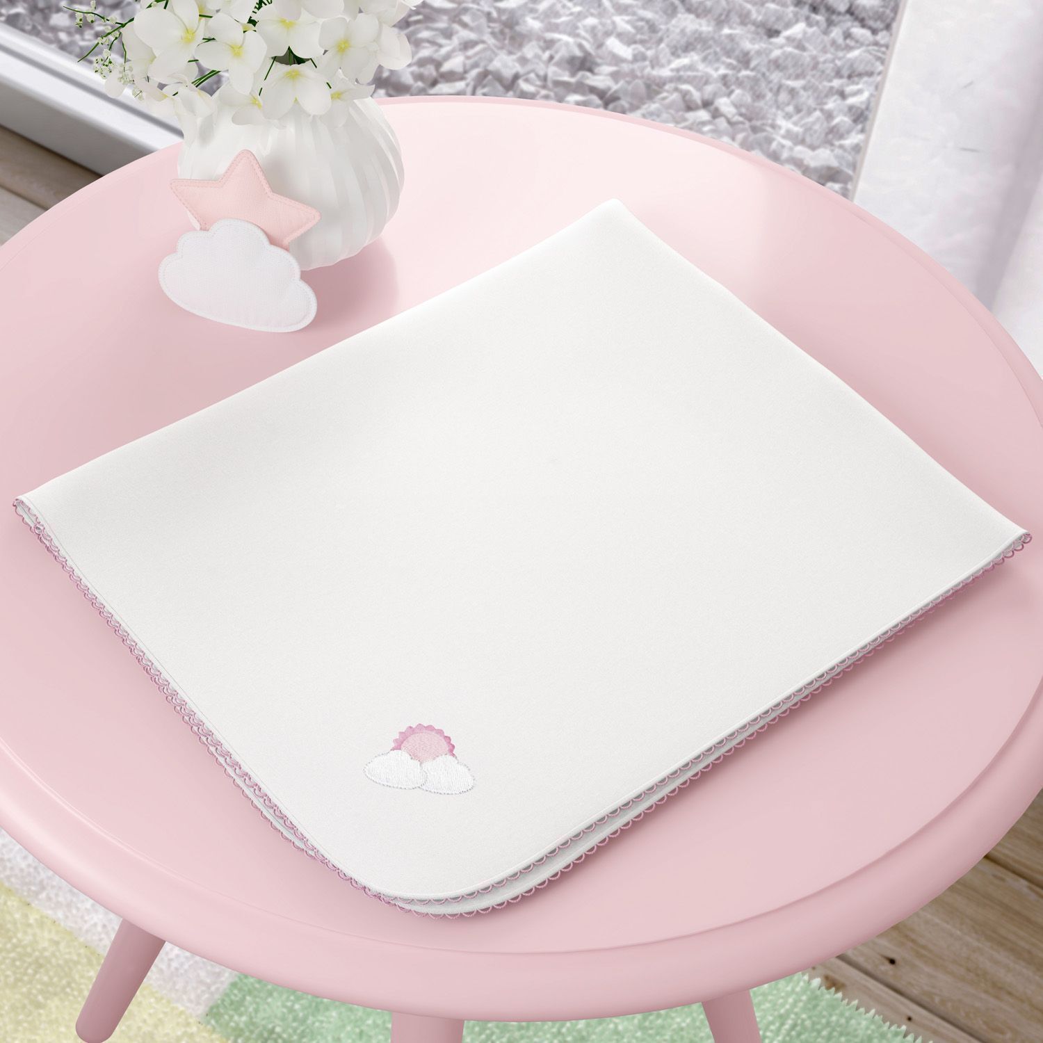 Cueiro Sol na Nuvem de Algodão Azul Marinho