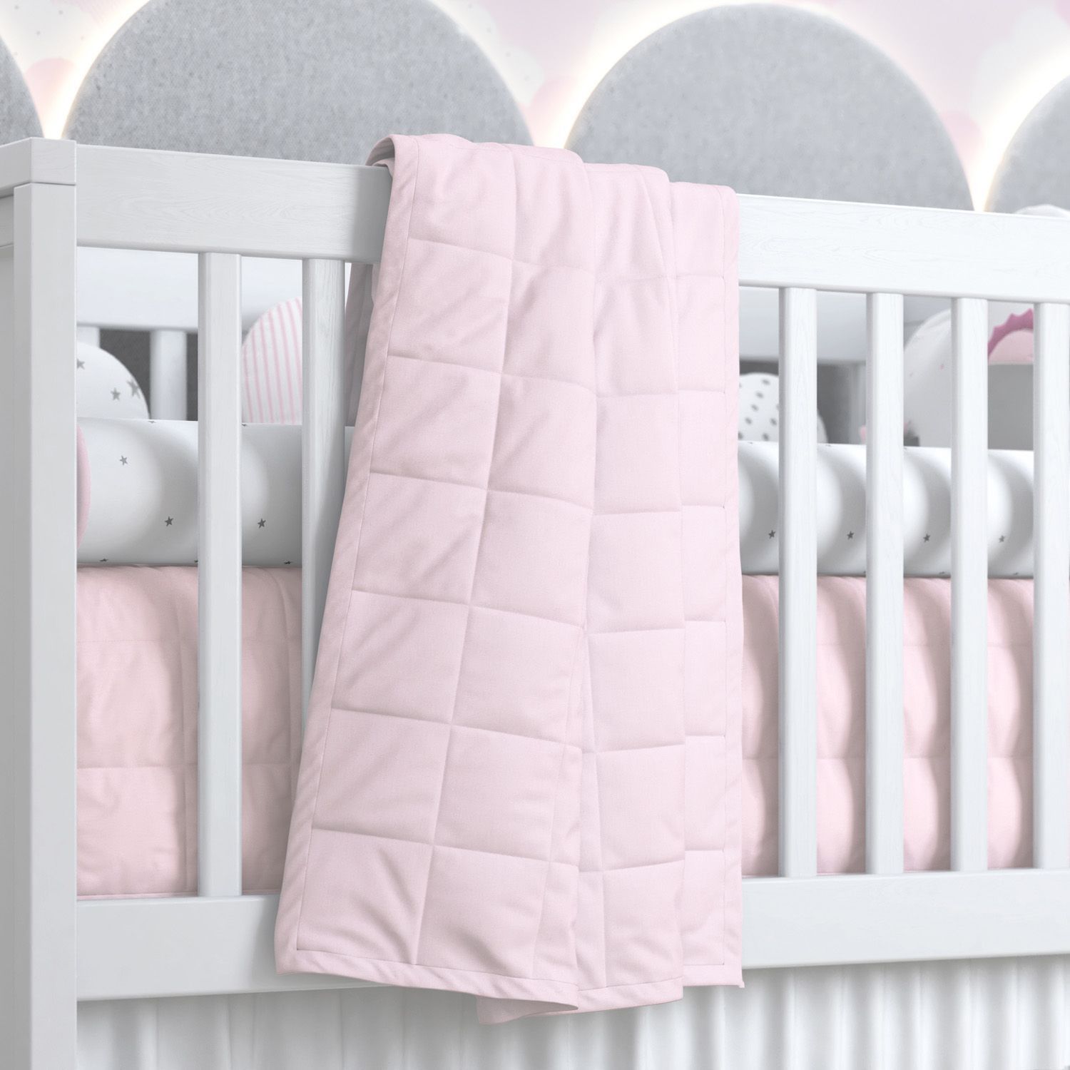 Edredom de Berço Matelado Branco