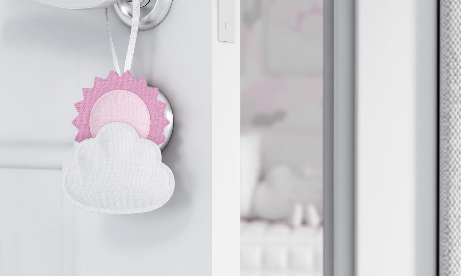 Enfeite para Puxador Sol na Nuvem de Algodão