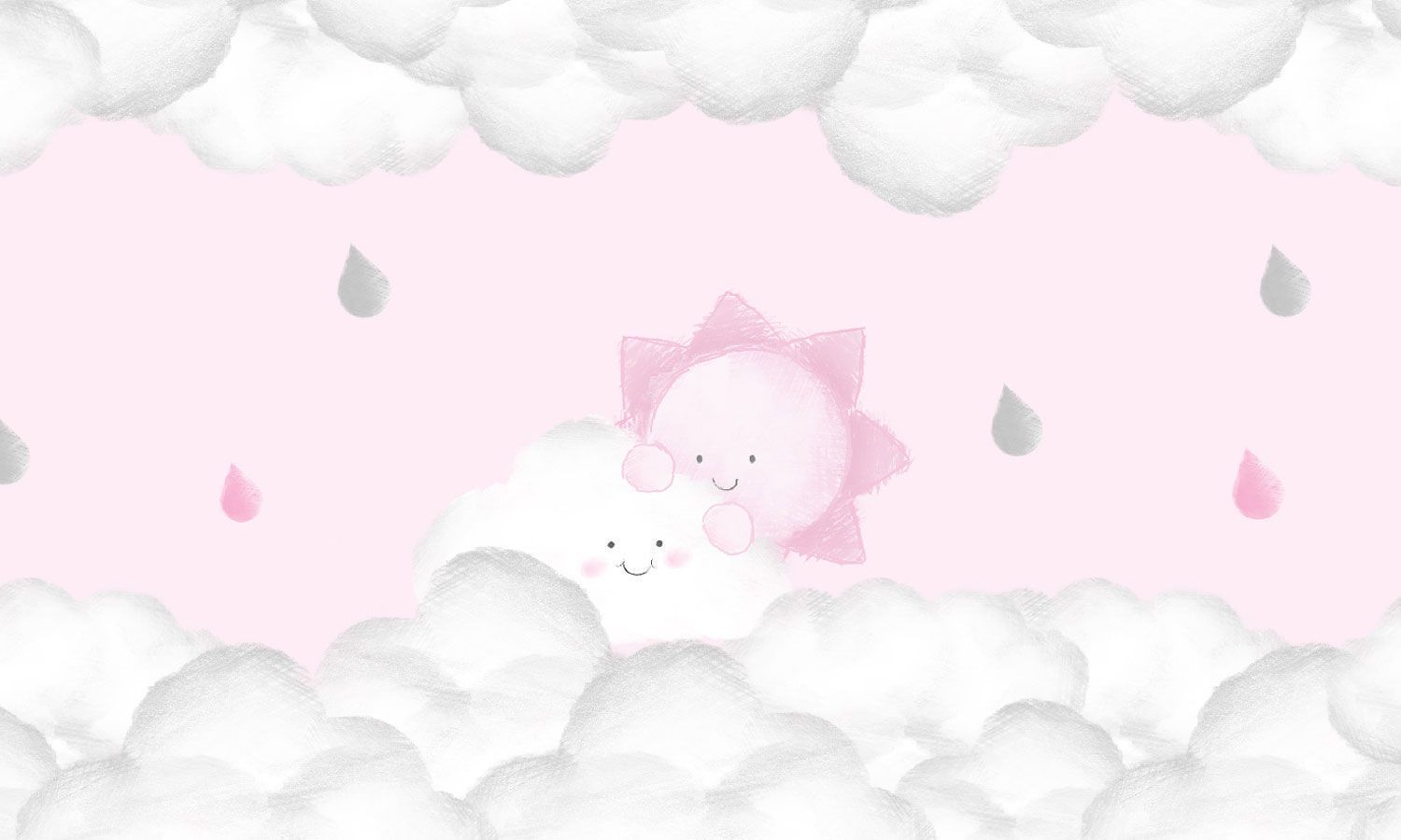 Faixa Adesiva de Parede Solzinho nas Nuvens