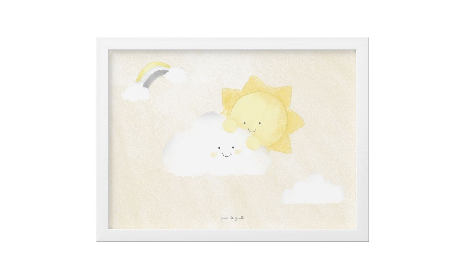 Quadro Céu Ensolarado Amarelo 33cm