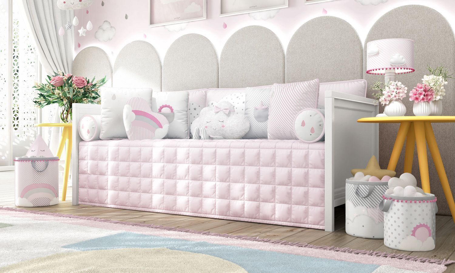 Kit Cama Babá Nuvem de Algodão