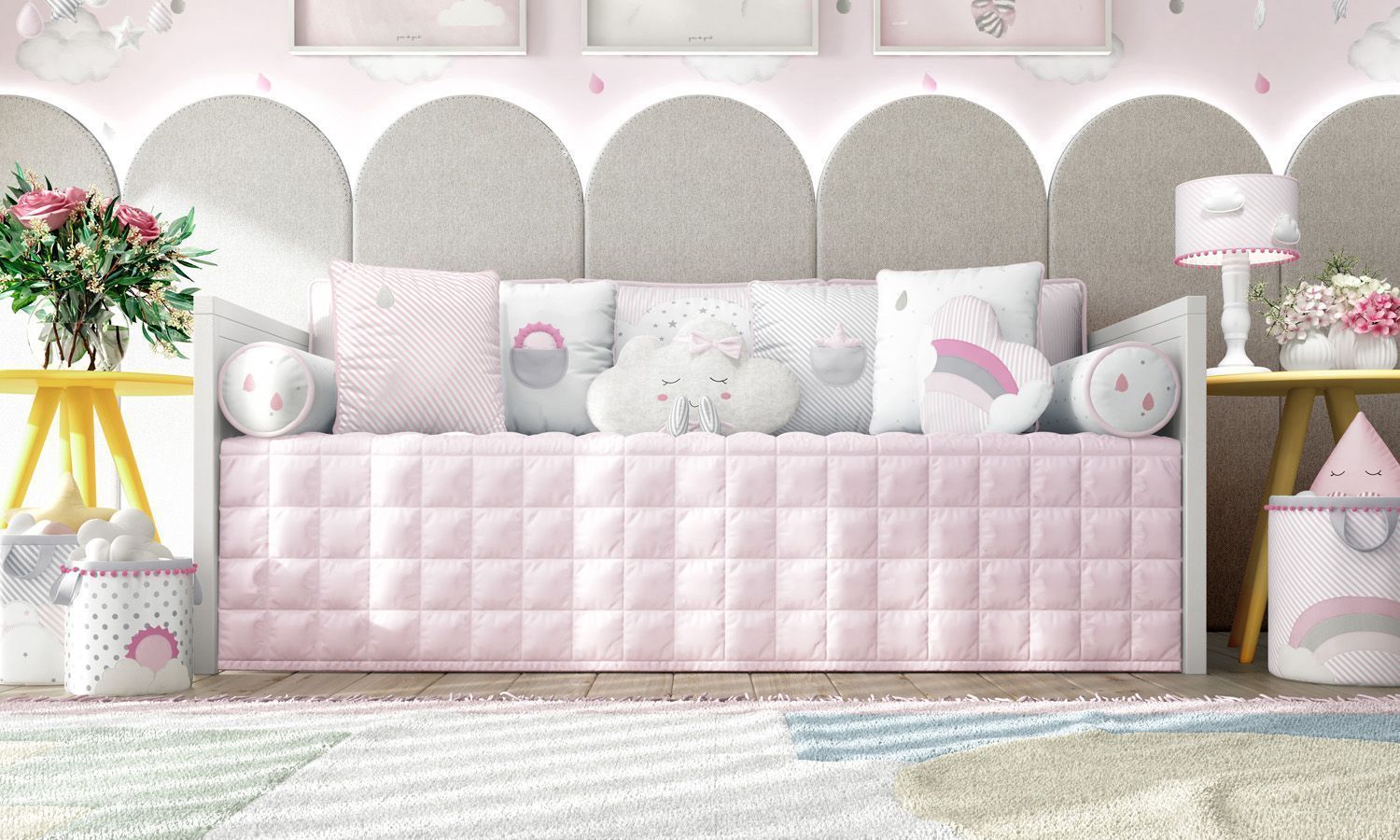 Kit Cama Babá Nuvem de Algodão