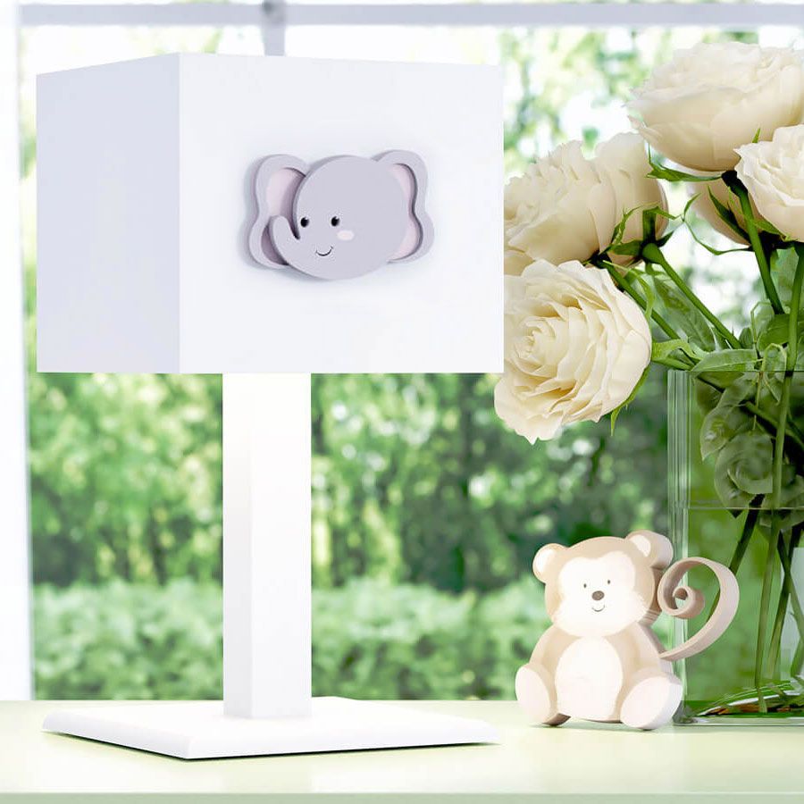 Abajur MDF Girafa Amiguinhos Safári