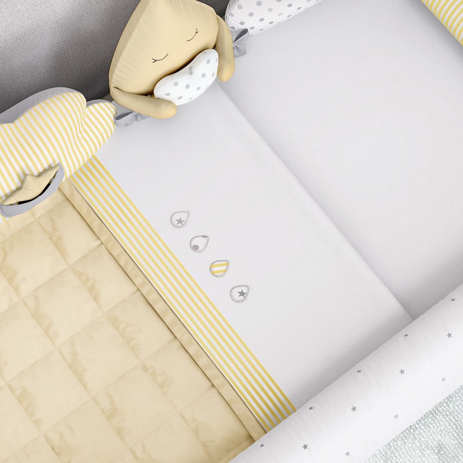 Jogo de Lençol Mini Cama Gotinhas