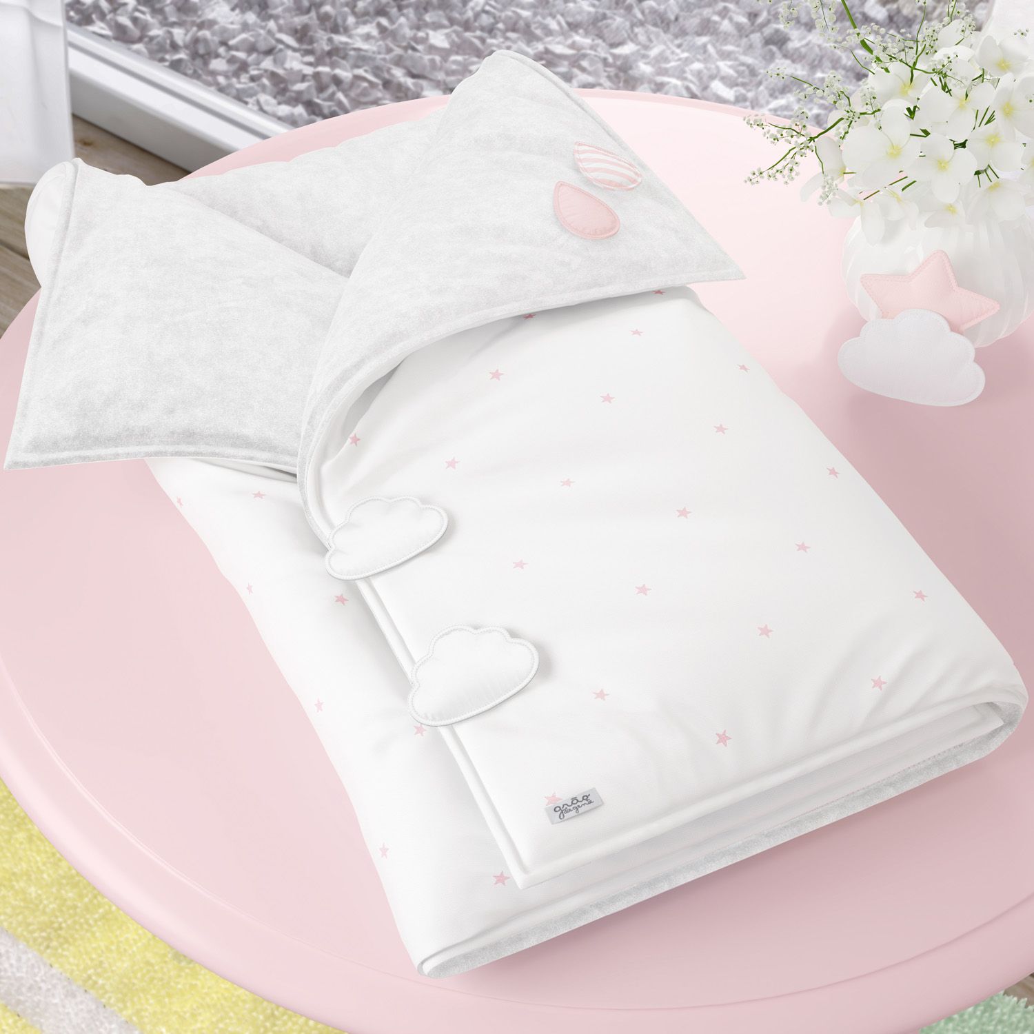 Porta Bebê Gotinhas e Nuvem de Algodão