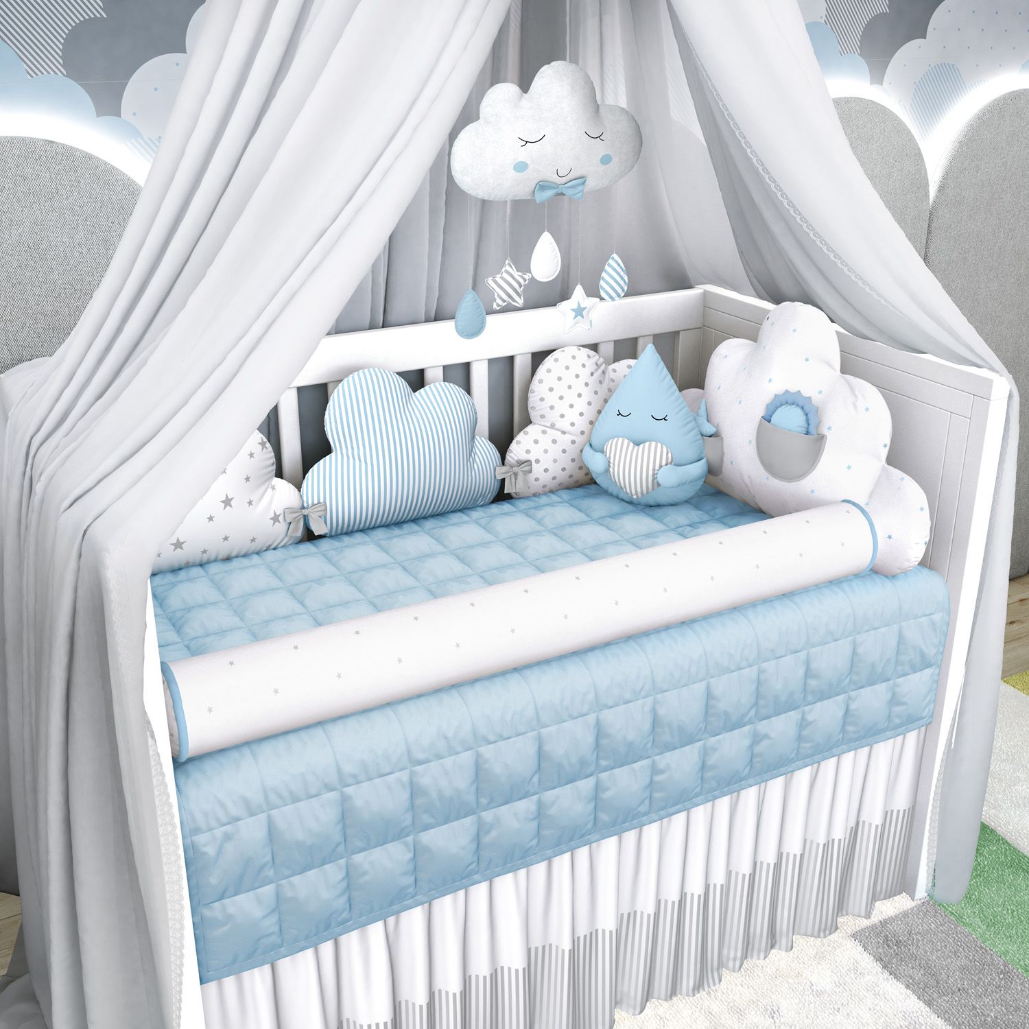 Kit Berço Nuvem de Algodão