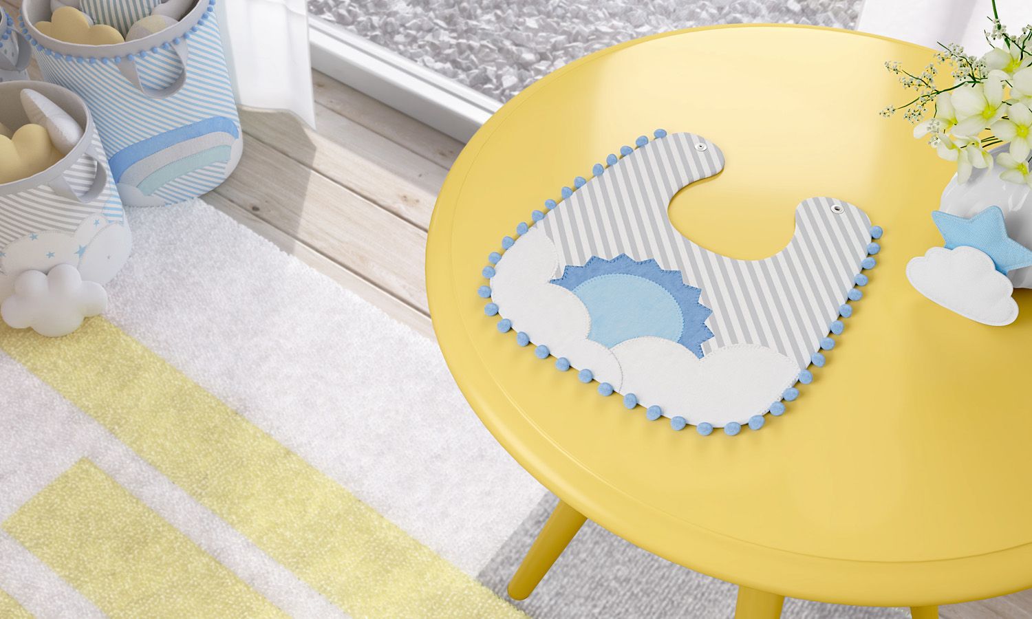 Babador Sol na Nuvem de Algodão