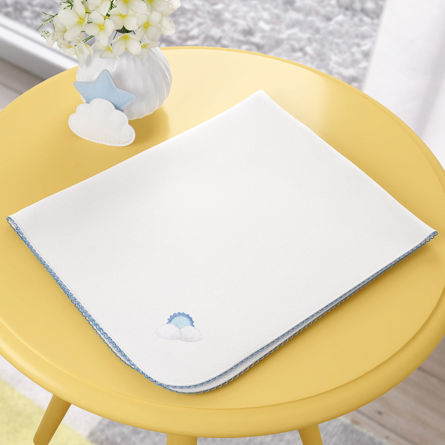 Cueiro Sol na Nuvem de Algodão Azul Marinho