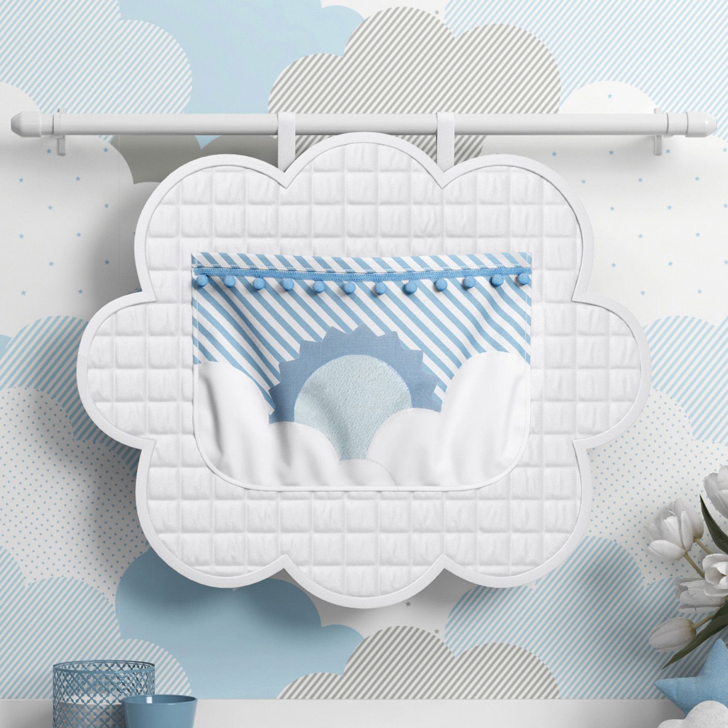 Porta Fraldas Varão Sol na Nuvem de Algodão