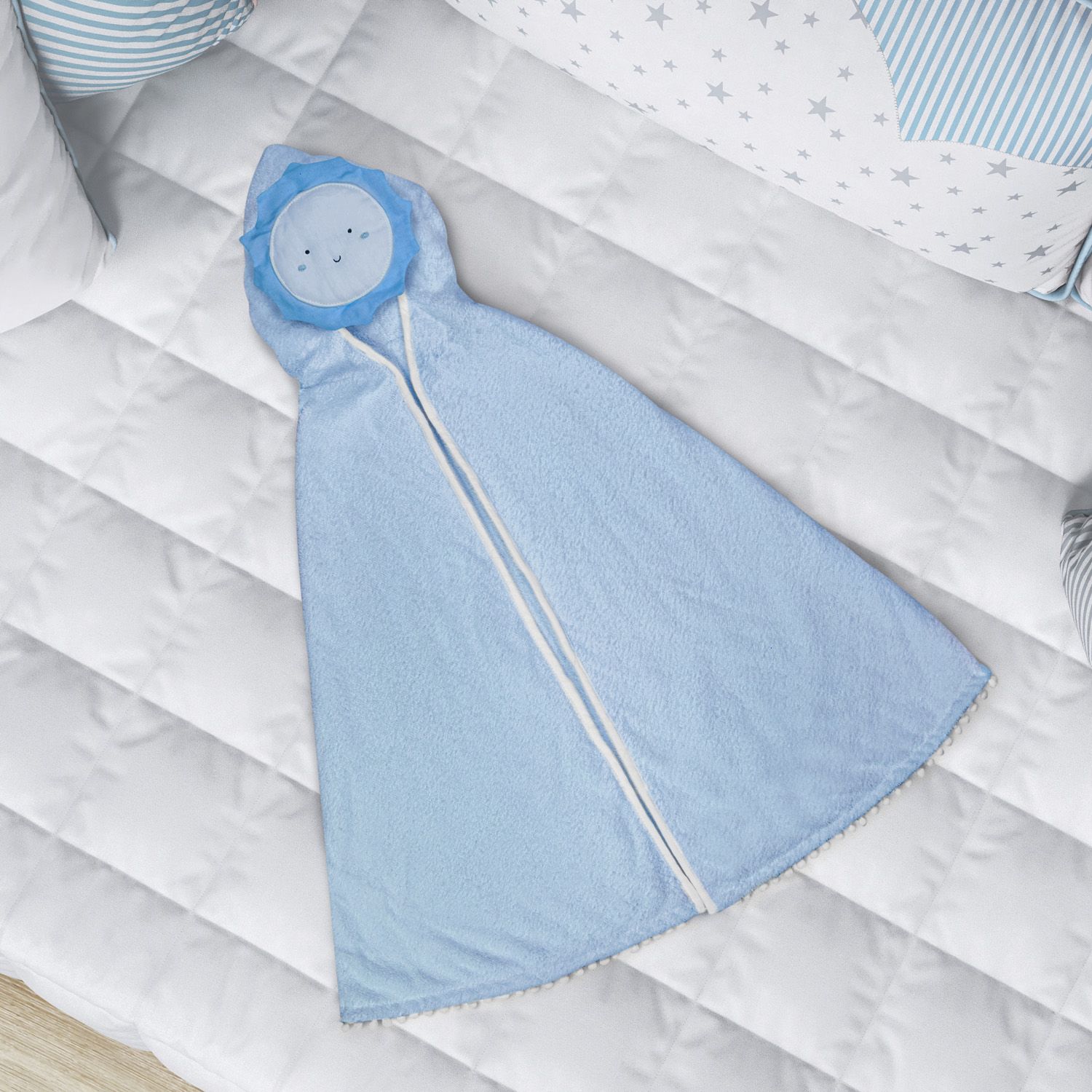 Toalha com Capuz Infantil Sol 90cm