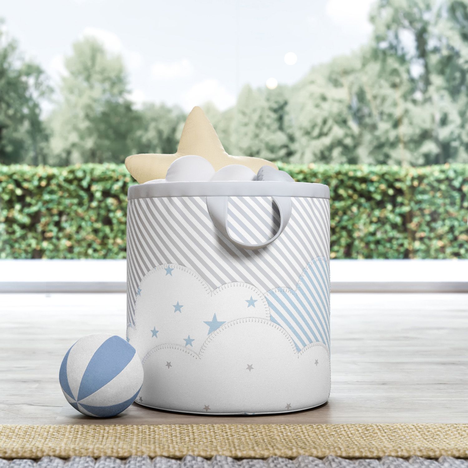 Cesto Organizador para Brinquedos Nuvem de Algodão 28cm