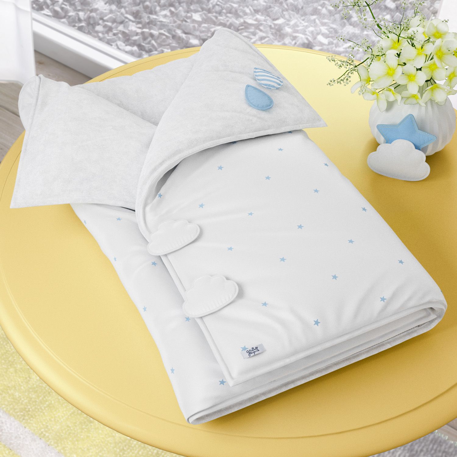 Porta Bebê Gotinhas e Nuvem de Algodão