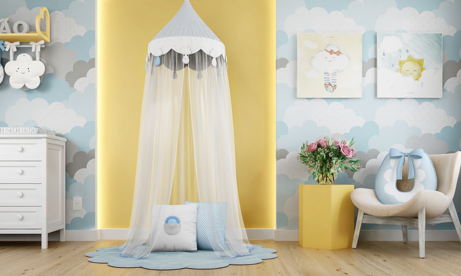 Tenda Dossel Nuvem de Algodão 2m