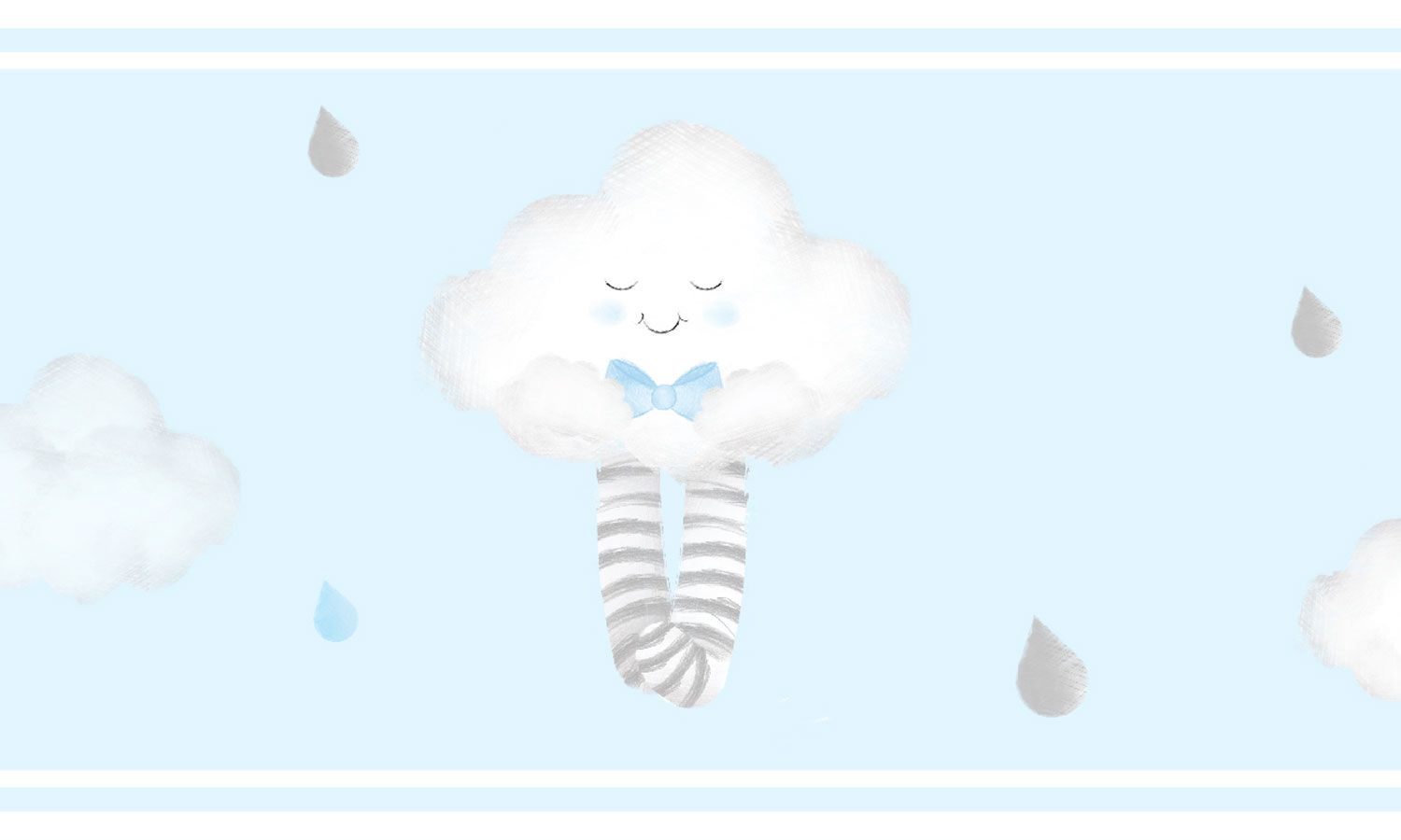 Faixa Adesiva de Parede Nuvem de Algodão