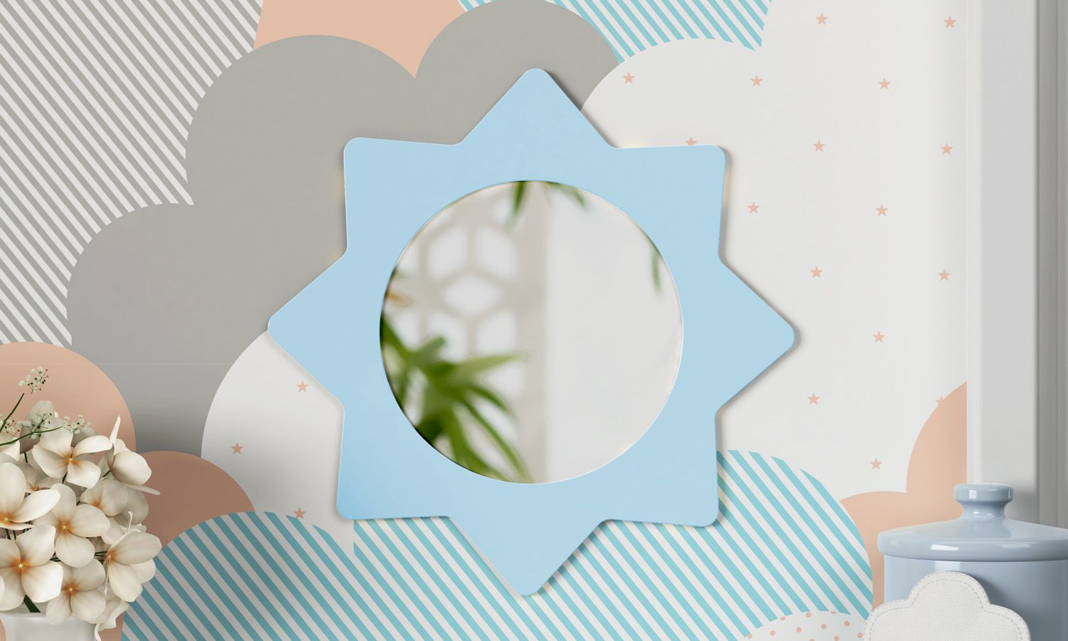 Espelho Redondo Sol 20cm