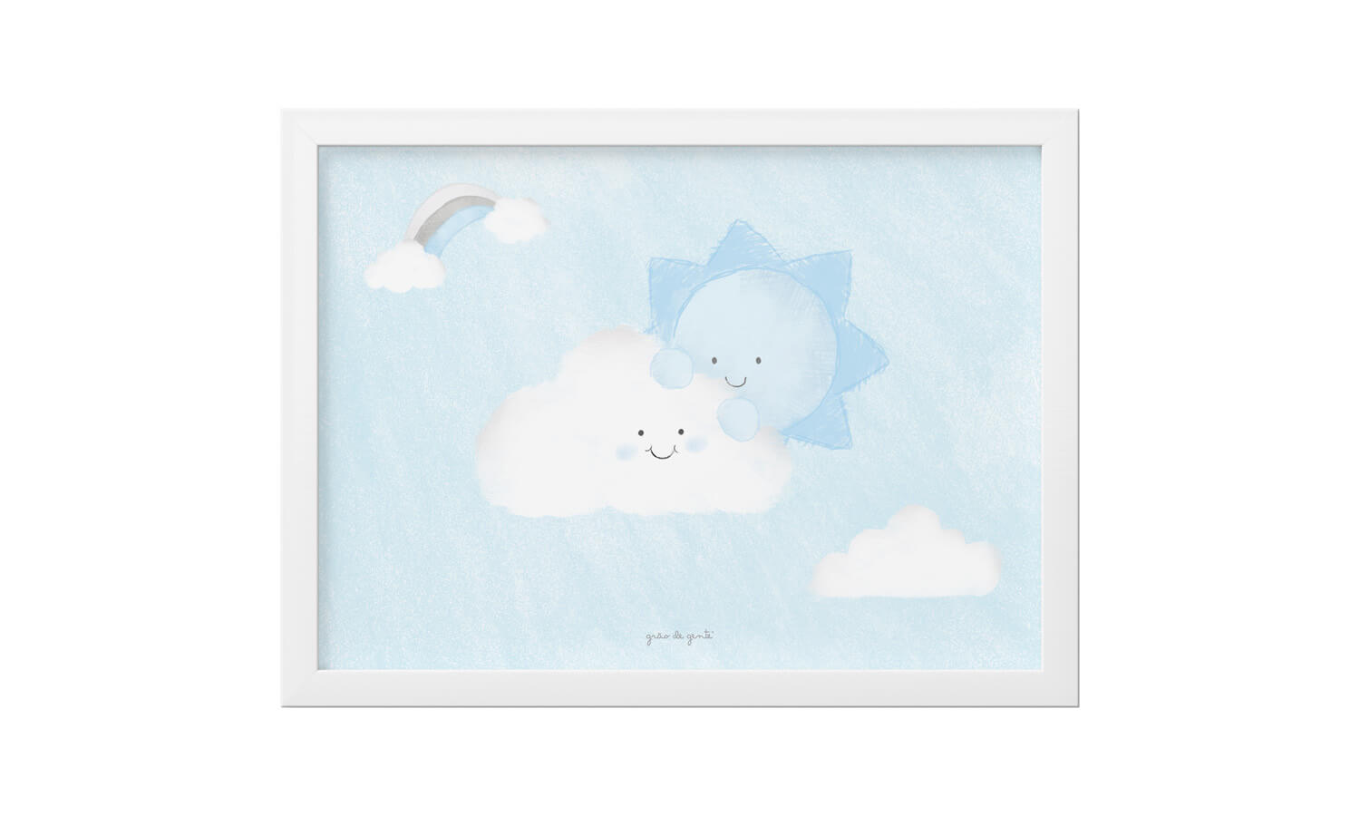 Quadro Céu Ensolarado Azul 33cm