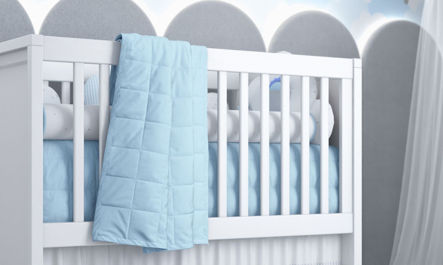 Edredom de Berço Matelado Branco