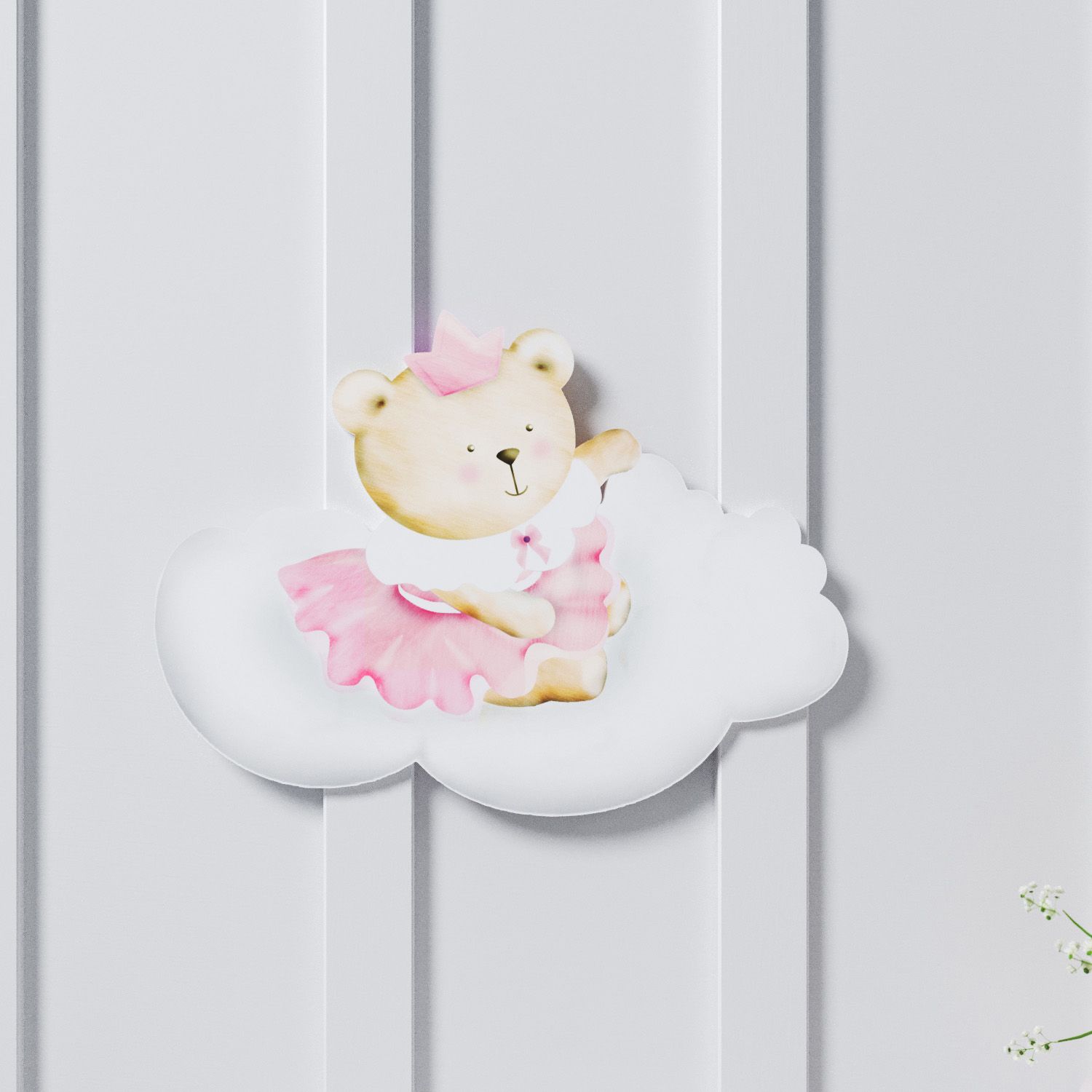 Adesivo de Parede Amiguinha Ursa Princesa 16,5cm