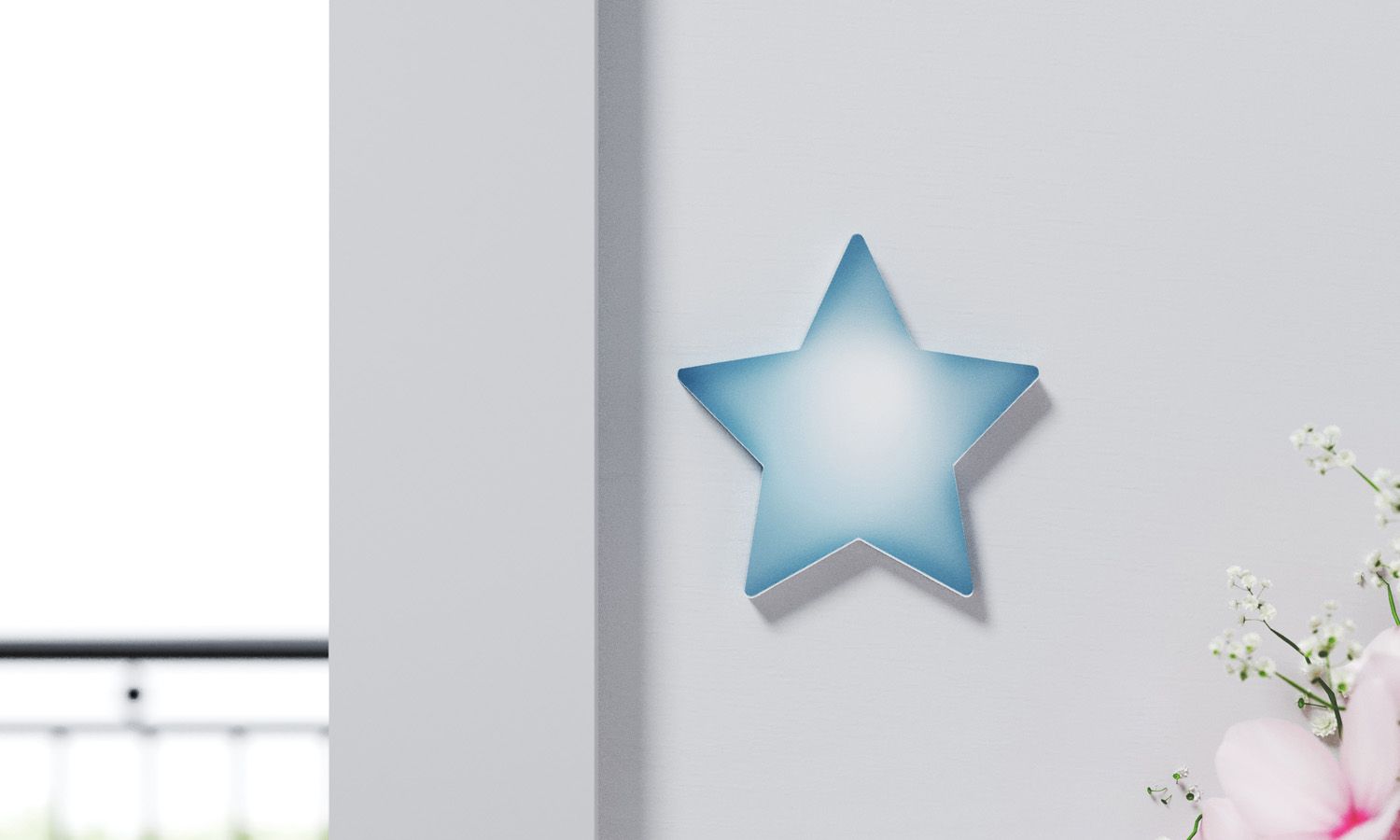 Adesivo de Parede Estrela Azul 7cm