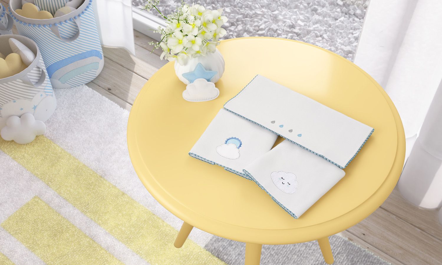 Jogo de Fraldas de Boca Malha Nuvem de Algodão