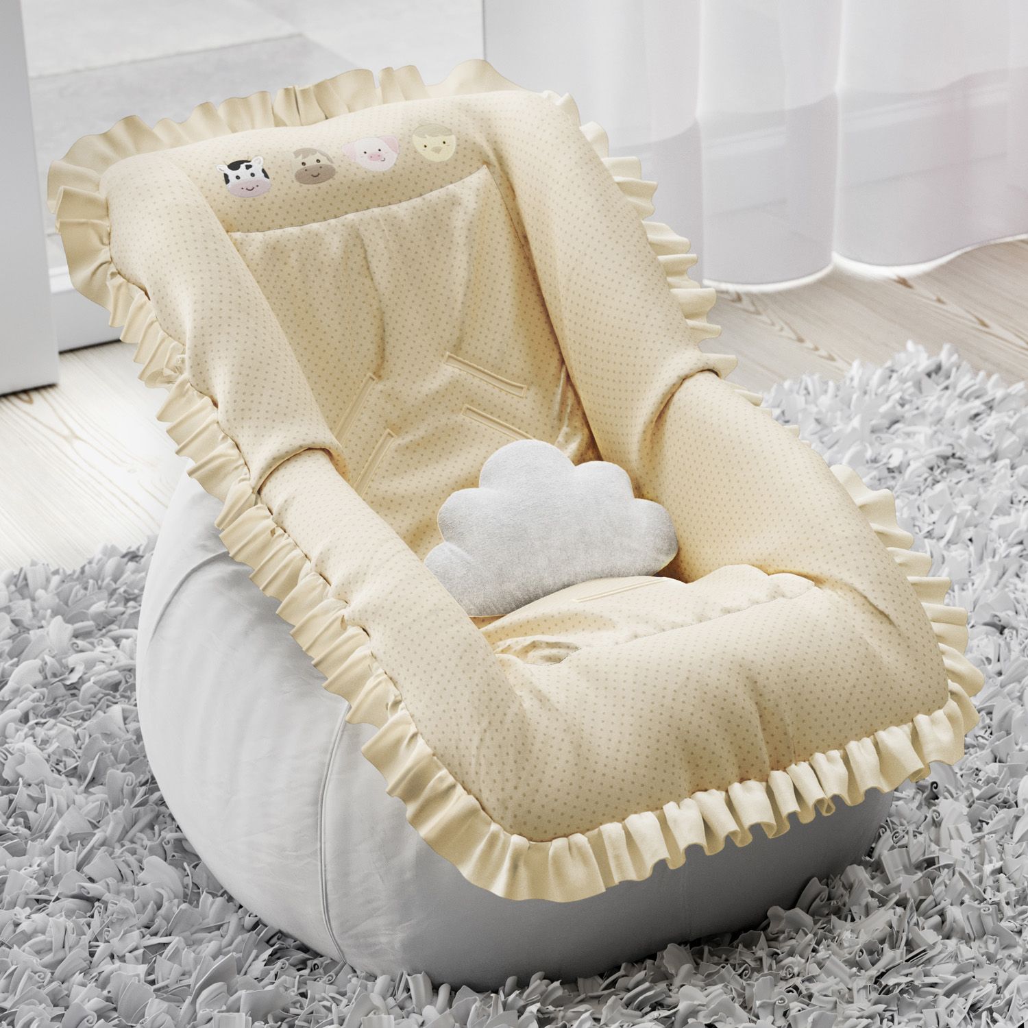 Capa de Bebê Conforto Fazendinha