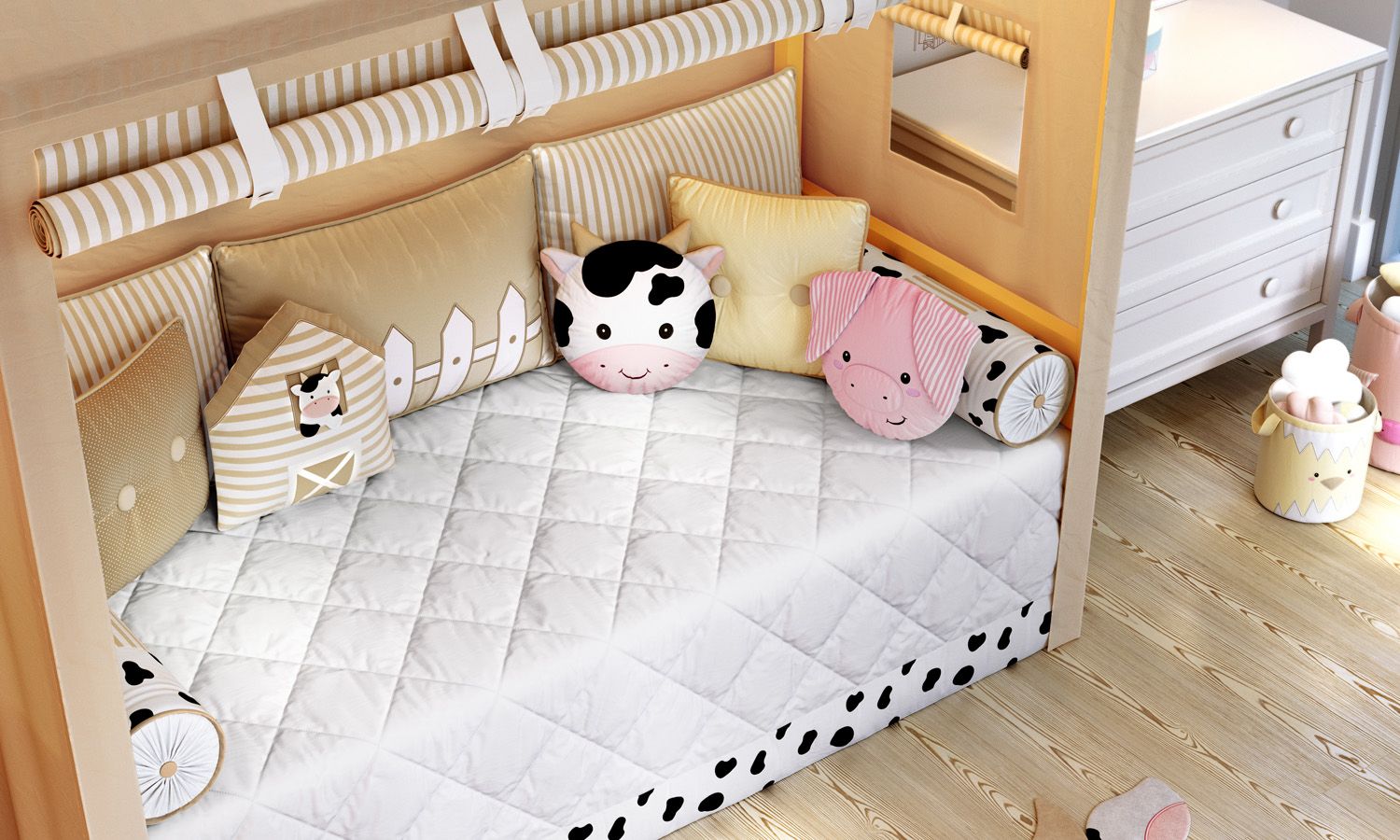 Kit Cama Babá Fazendinha