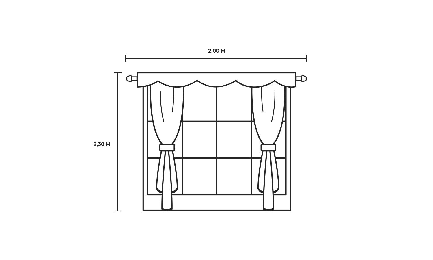 Cortina Branco/Bege Poá