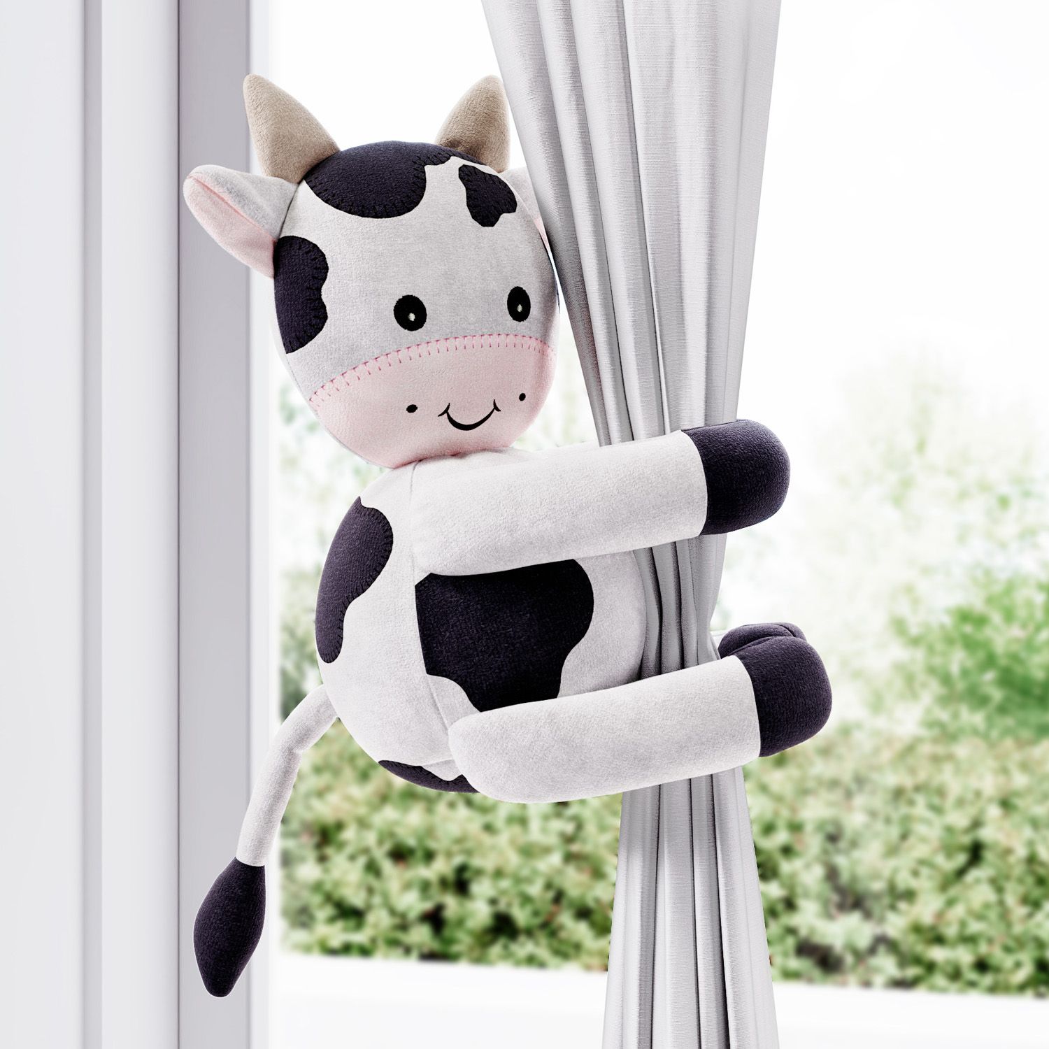 Prendedor de Cortina Amiguinha Vaquinha 2 Peças