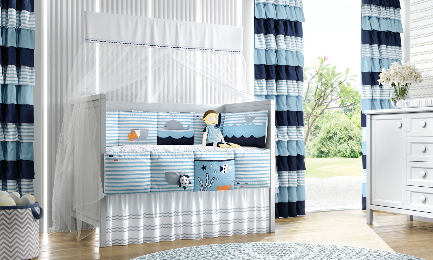 Kit Berço Fundo do Mar