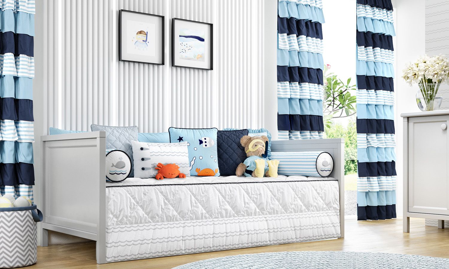 Kit Cama Babá Fundo do Mar