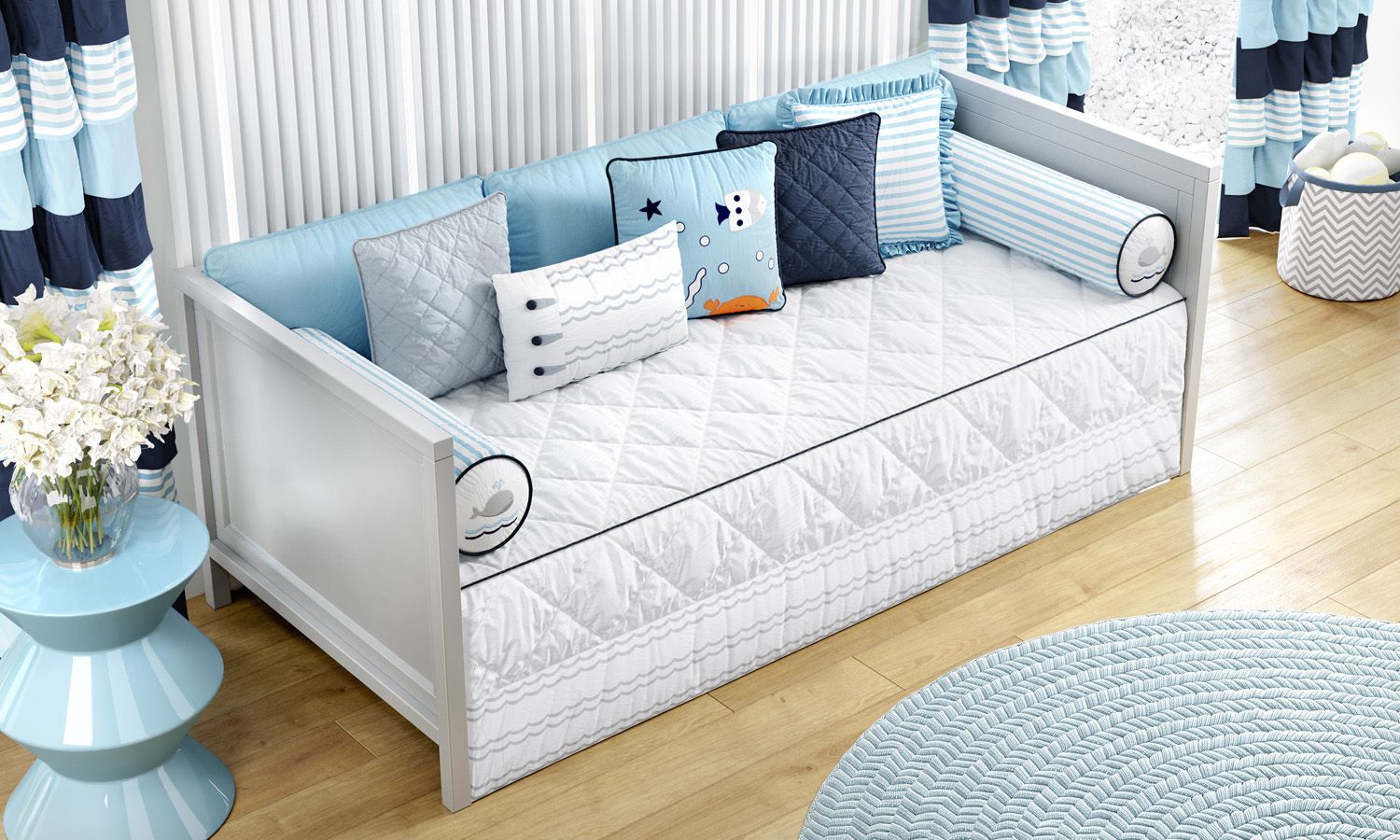 Kit Cama Babá Fundo do Mar