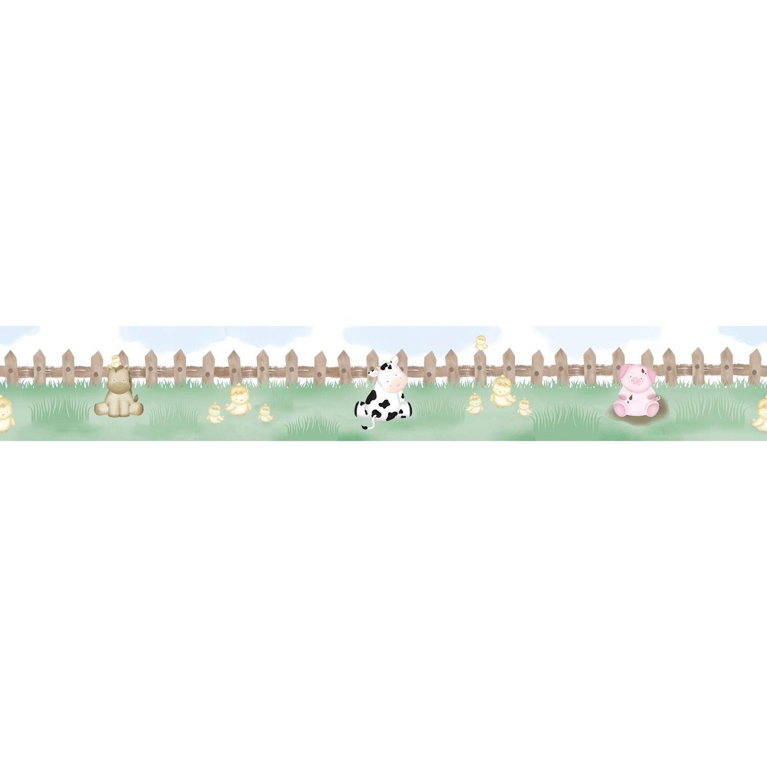 Faixa Adesiva de Parede Amiguinhos Fazendinha