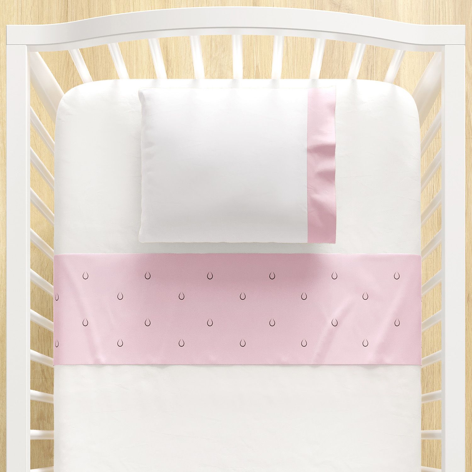 Jogo de Lençol Berço Bordado Frutinhas 3 peças