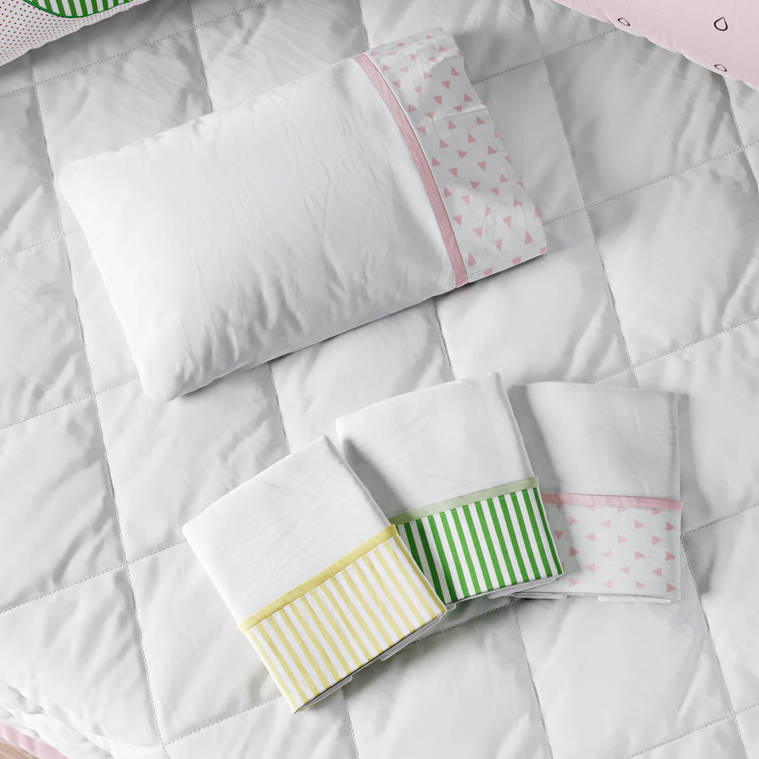 Jogo de Fronhas Listras e Triângulos