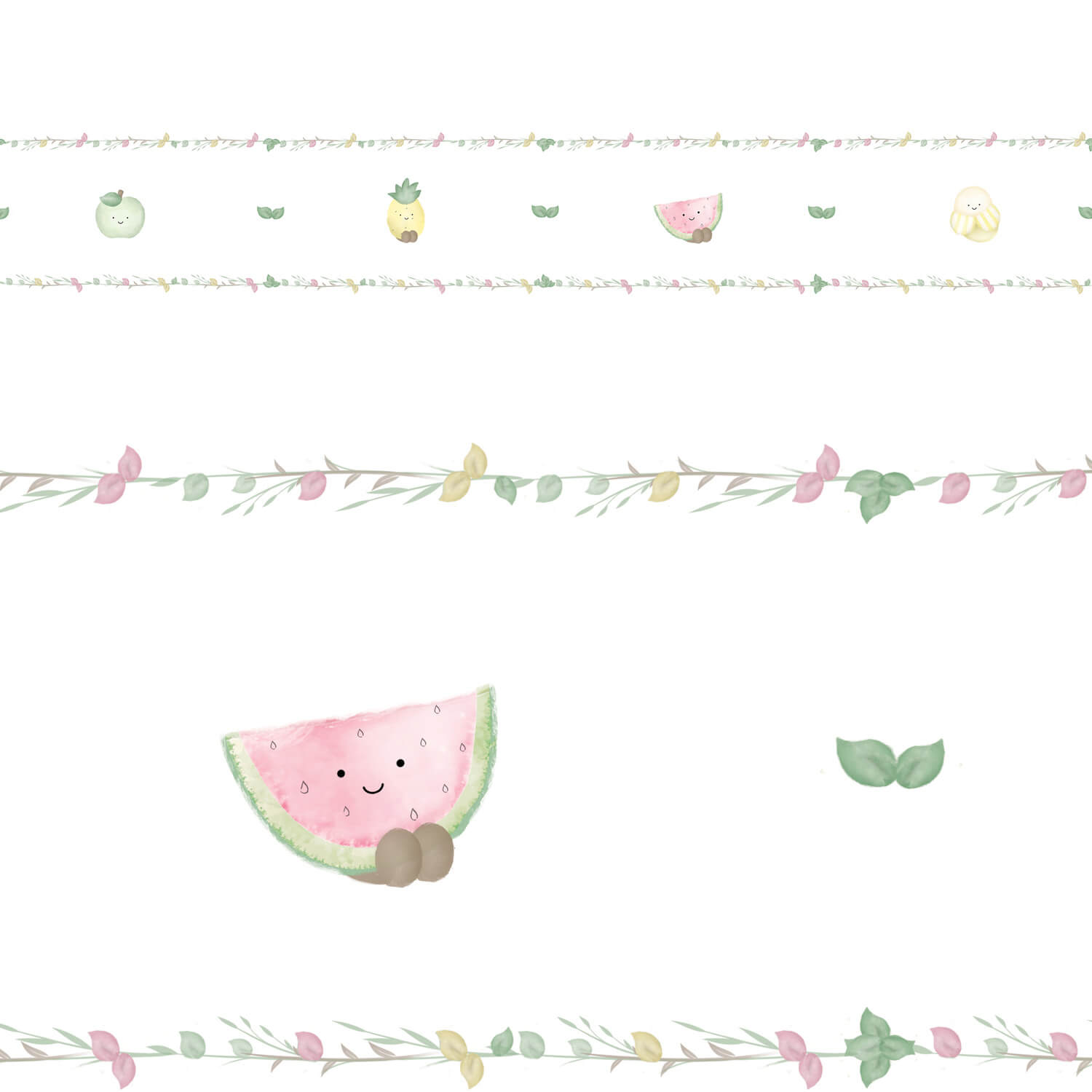 Faixa Adesiva de Parede Frutinhas