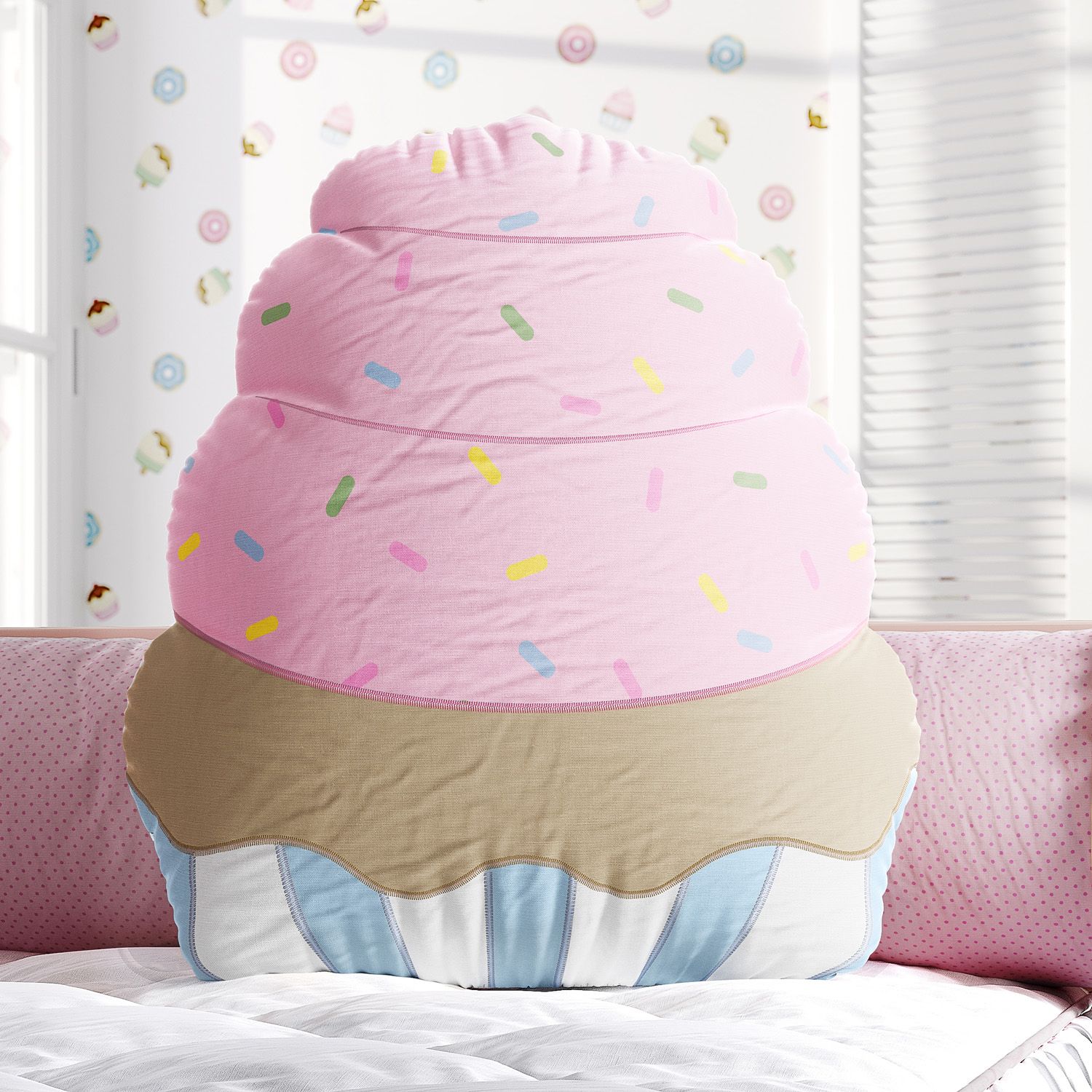 Almofada Doce Encanto Cupcake 40cm