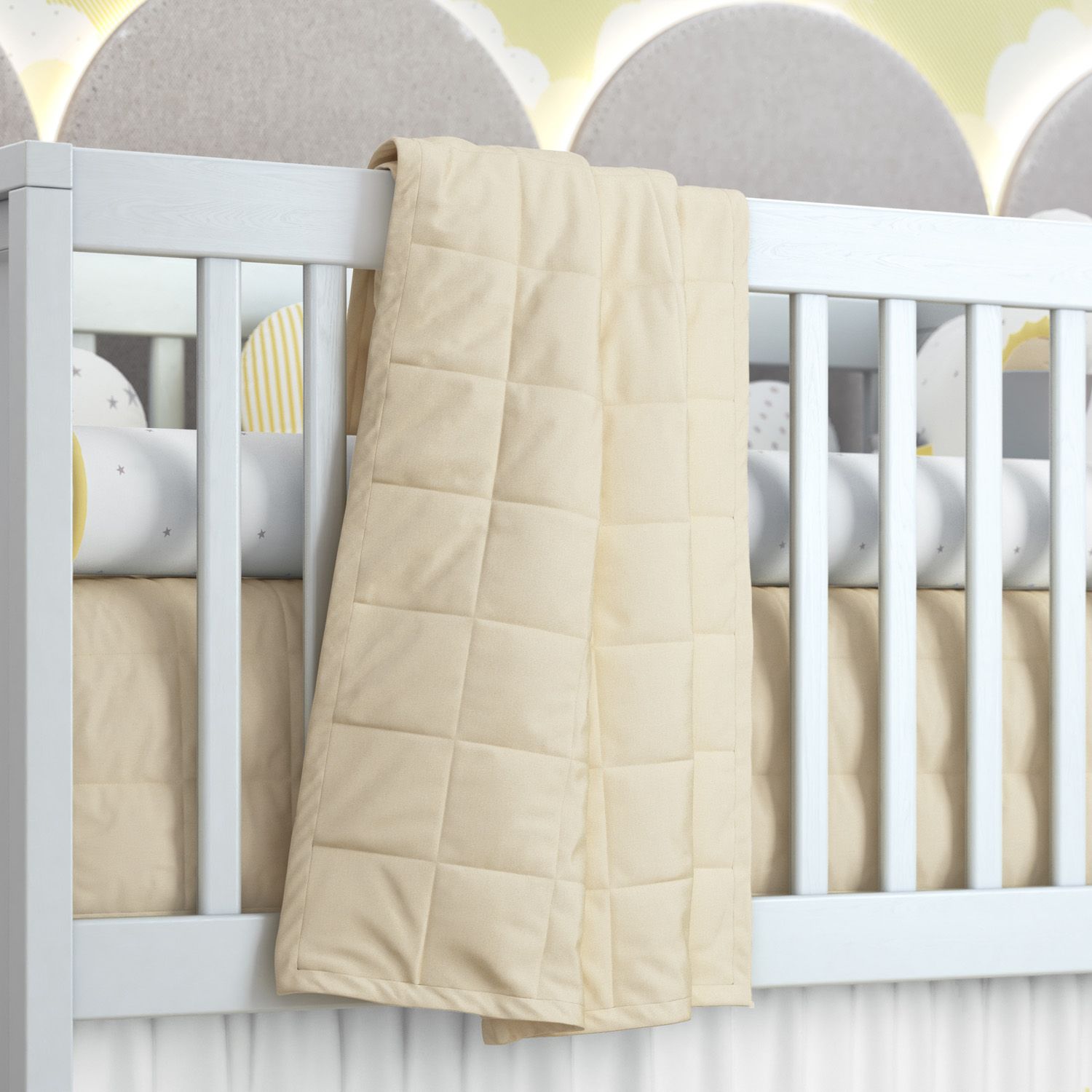 Edredom de Berço Matelado Branco