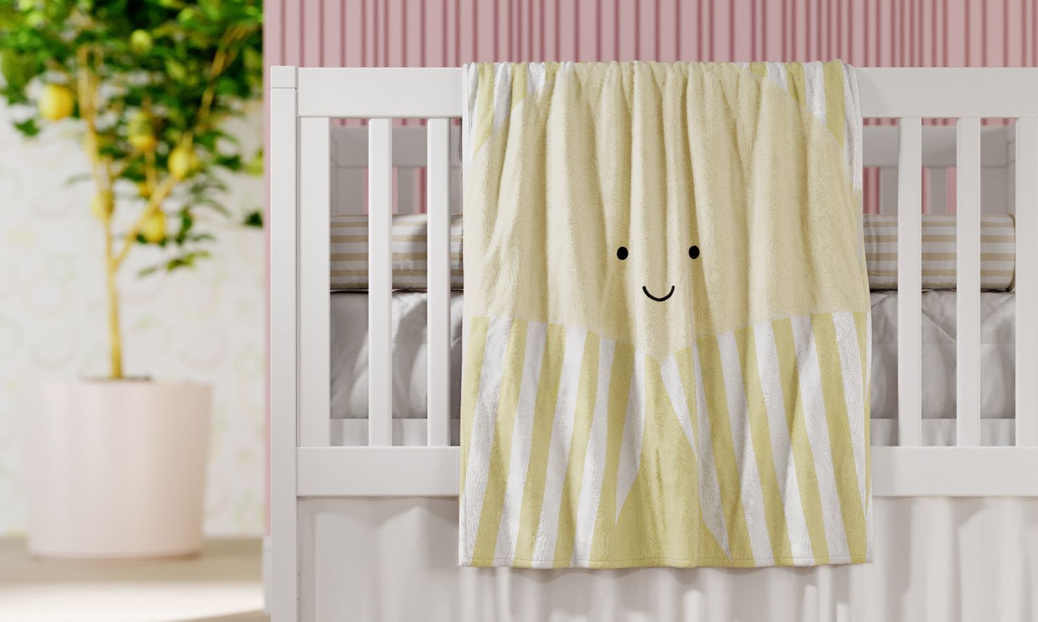 Manta Bebê Tricot Amiguinha Bananinha 1m