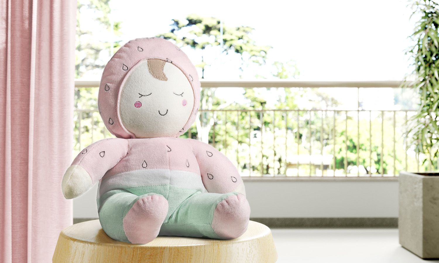 Bichinho de Pelúcia Bebê Melancia 33cm