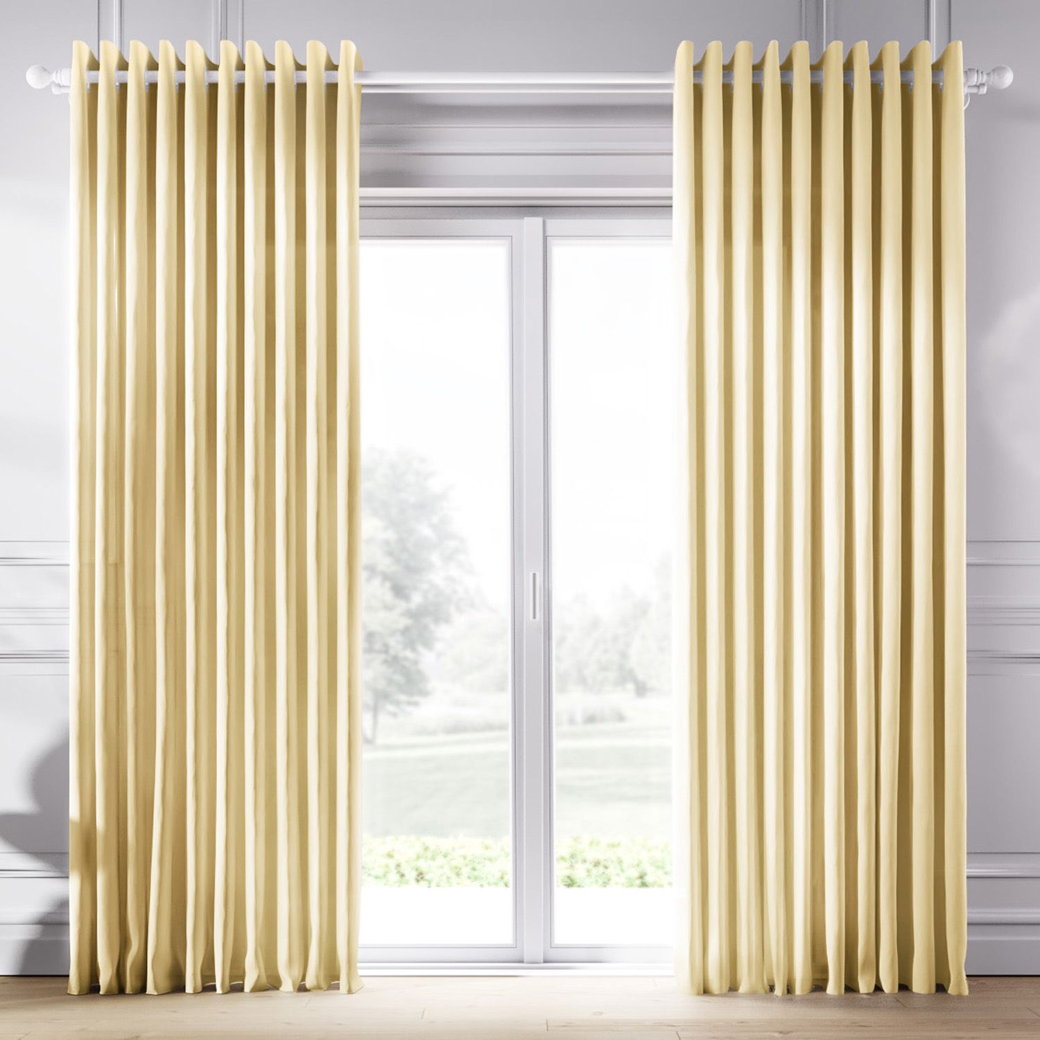 Cortina Amarela com Ilhós