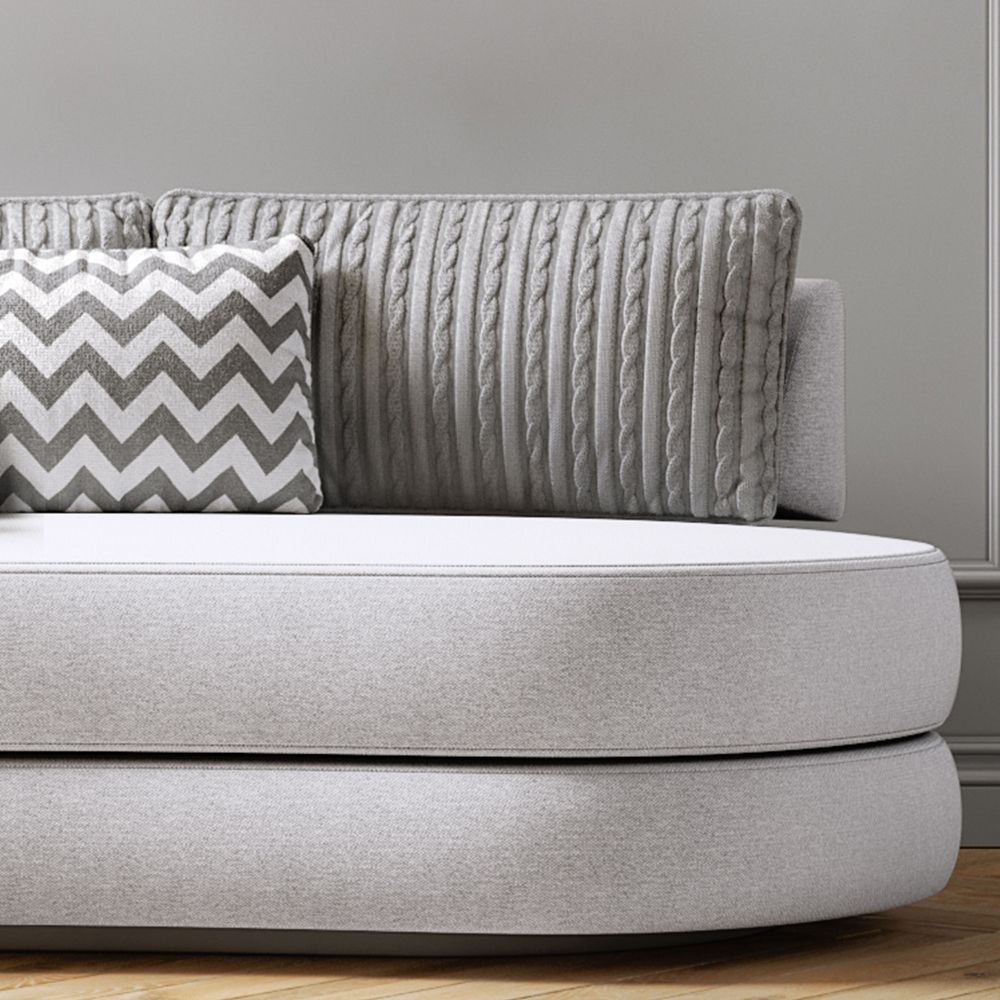 Almofada Retangular Tricot Cinza 70cm