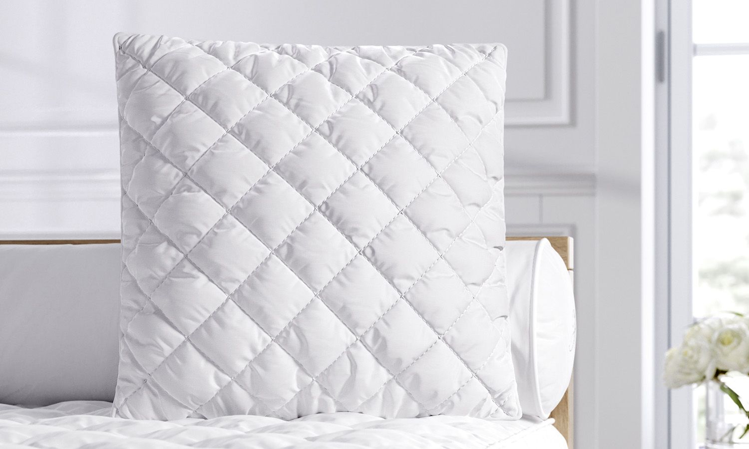 Almofada Quadrada Matelassê Rosa 38cm