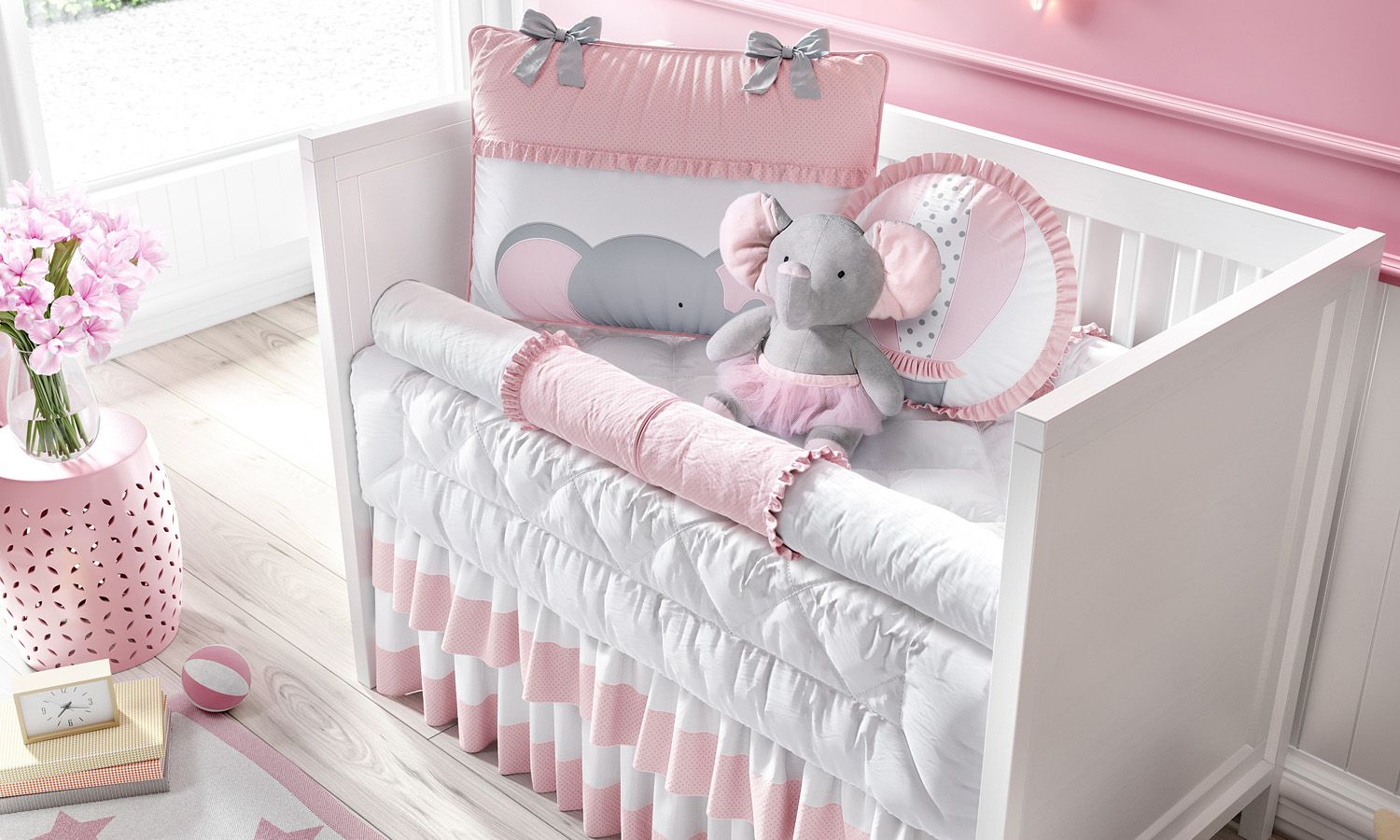 Kit Berço Elefantinha e o Balão