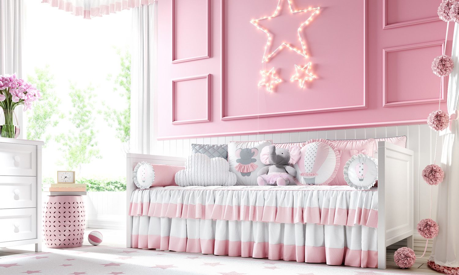 Kit Cama Babá Elefantinha e o Balão