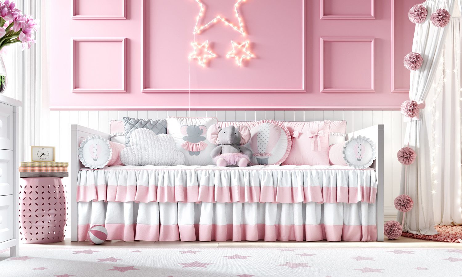 Kit Cama Babá Elefantinha e o Balão