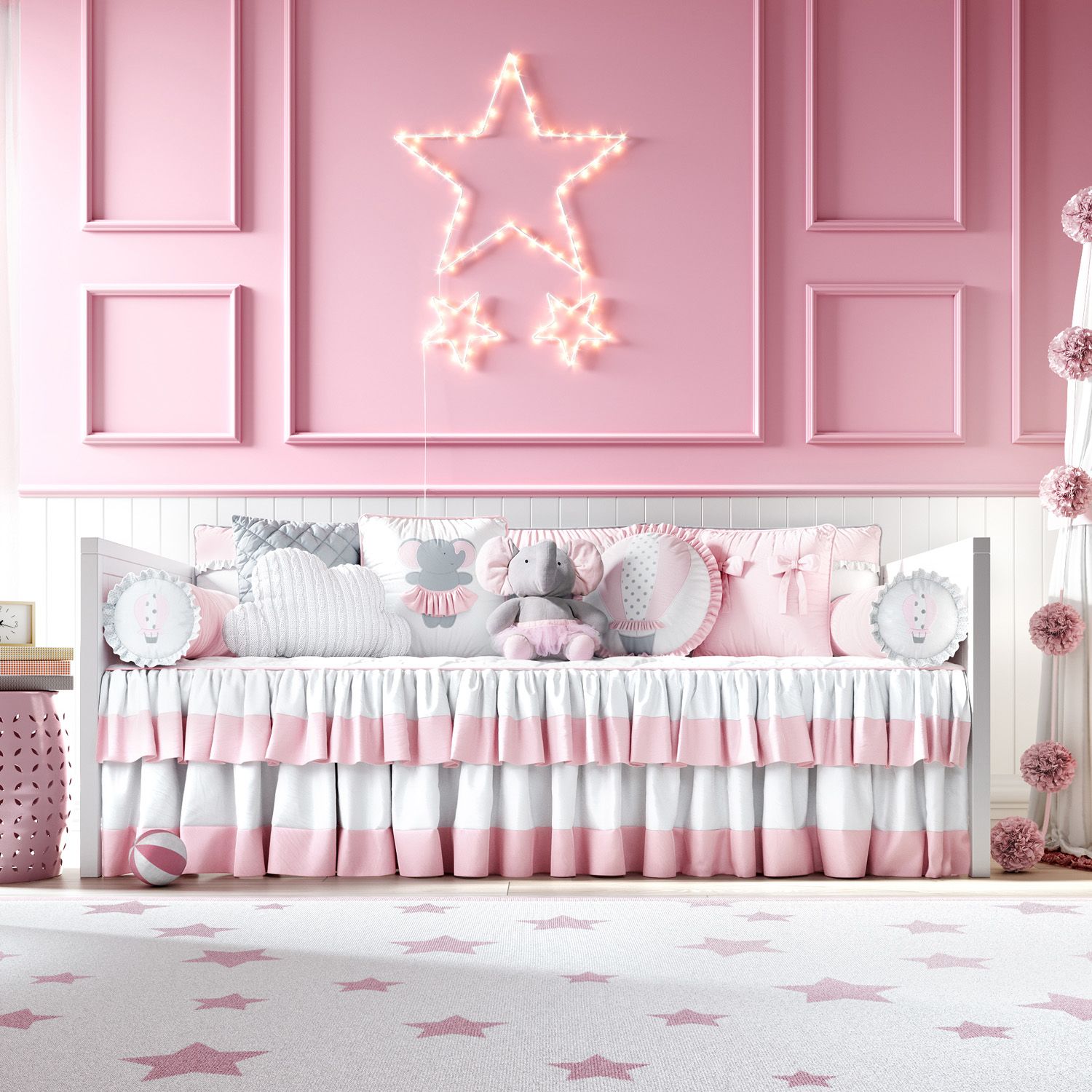 Kit Cama Babá Elefantinha e o Balão