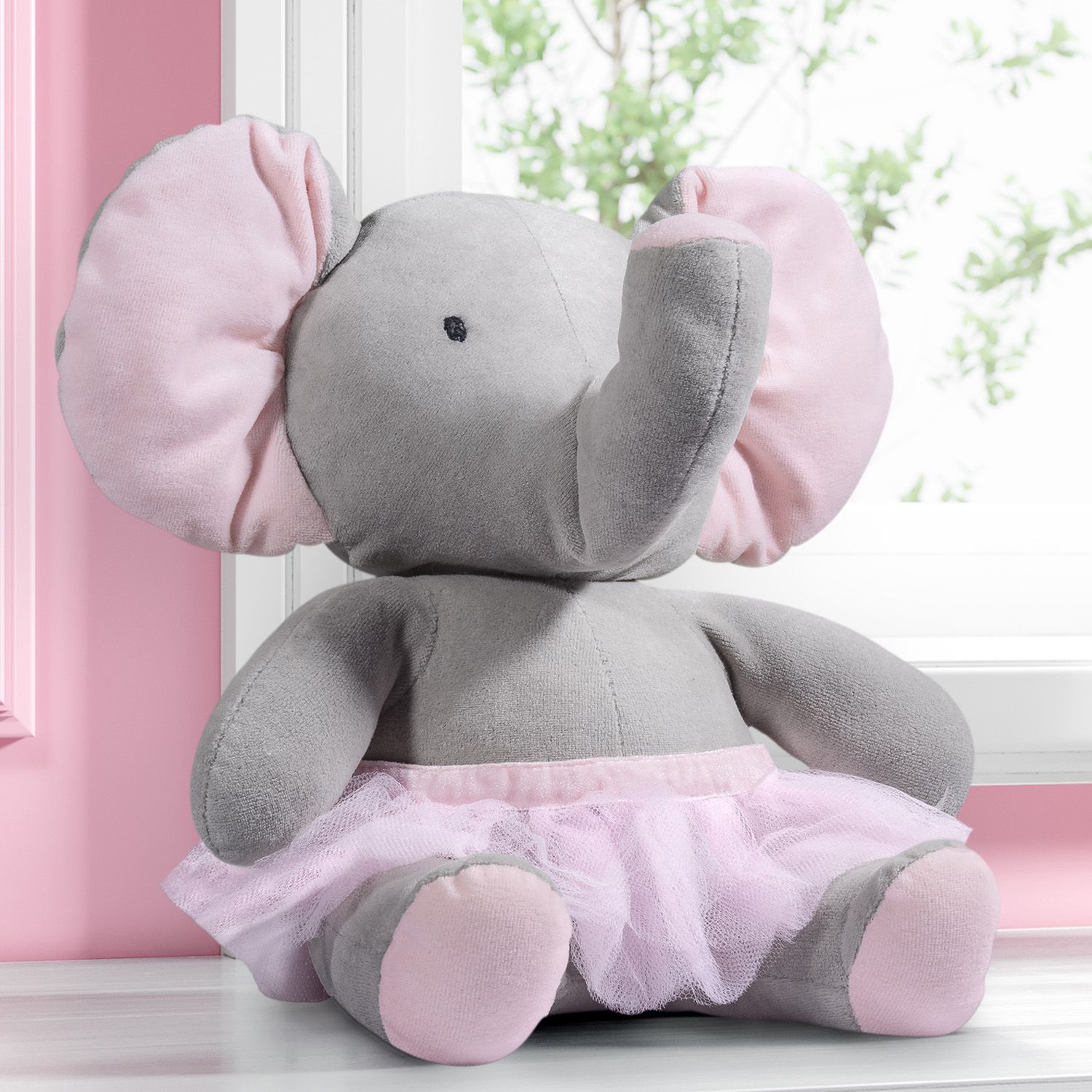 Bichinho de Pelúcia Elefante com Saia de Tule 45cm