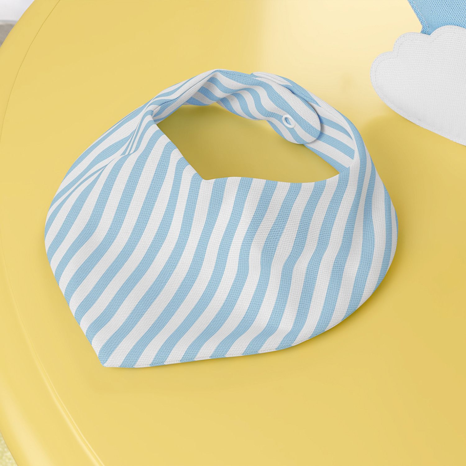 Babador Bandana Listrado Branco/Azul